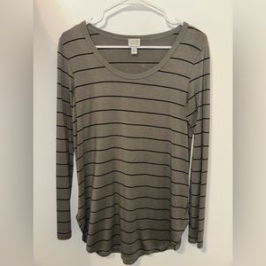 Long sleeve casual cotton top